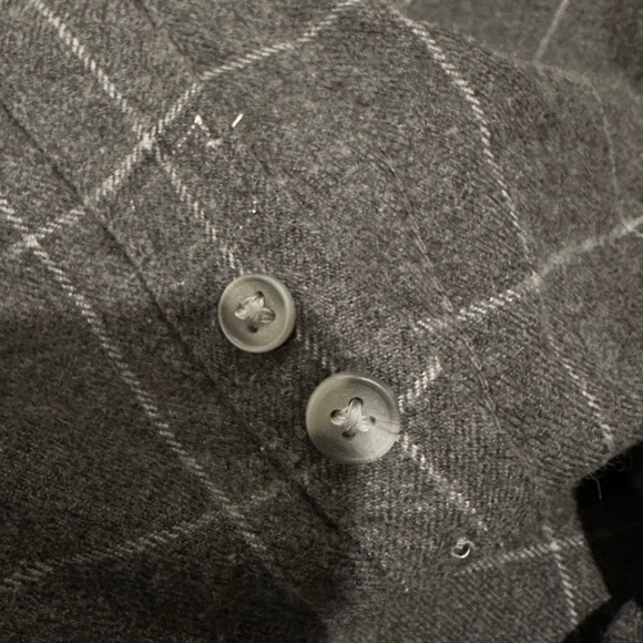 Marine Layer Mens Shirt Button Flannel Gray Windowpane Check Marge M/L - Picture 5 of 8